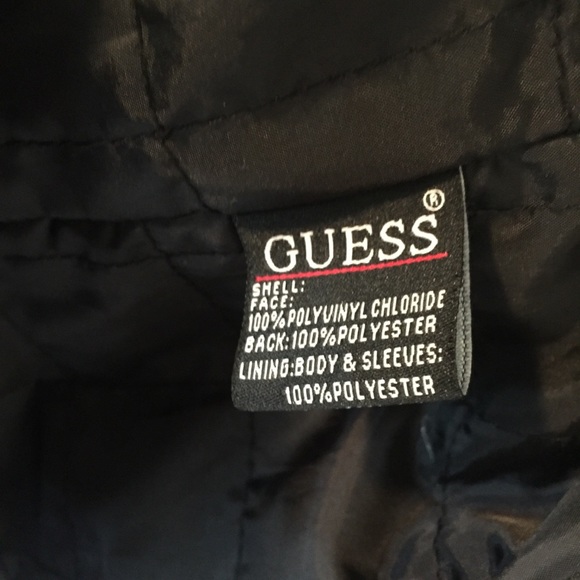 Guess Faux Hooded Leather Jacket - Picture 8 of 8